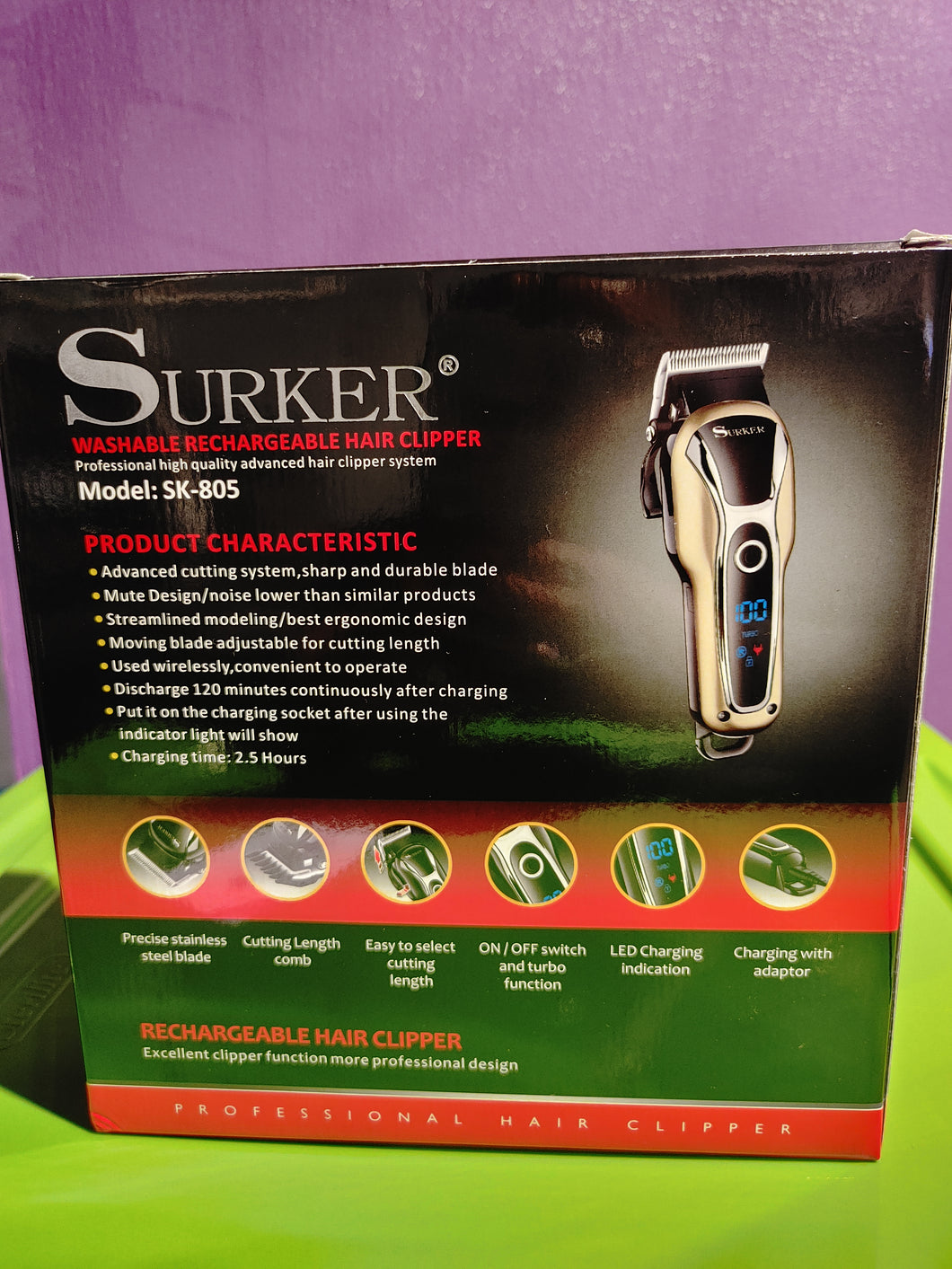 Surker Washable Rechargeable Clippers